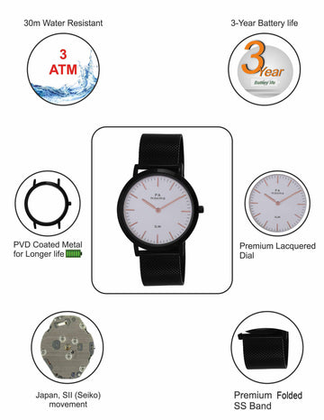 Maxima ATTIVO Men White Dial Analogue Watch - 67911CMGB